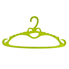 Ref 326x4 lot de 4 cintres enfant grenouille