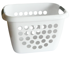 Ref 665 28L Zweistoff-Wäschekorb weiß